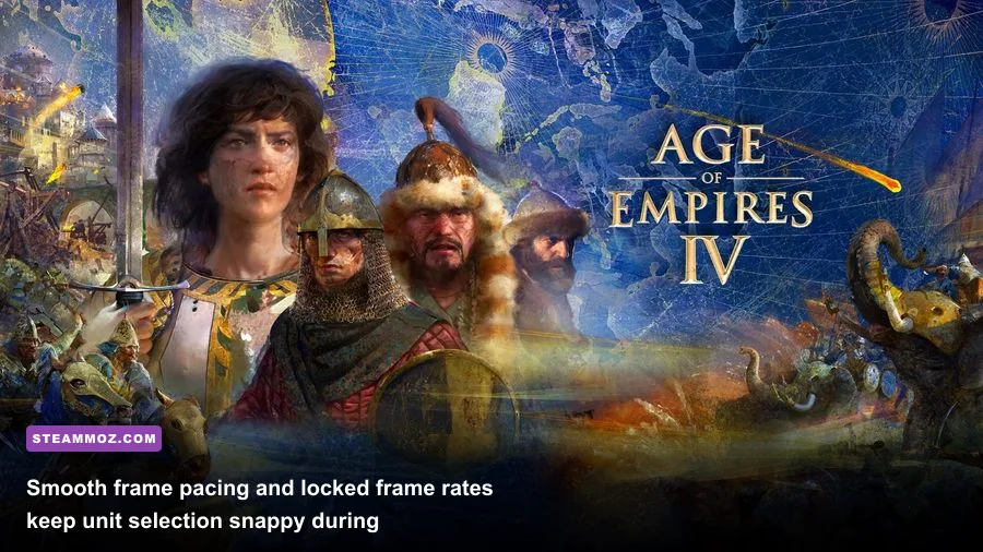 Competitive player perspective in Age of Empires 4 showing micro-management and HUD overlay