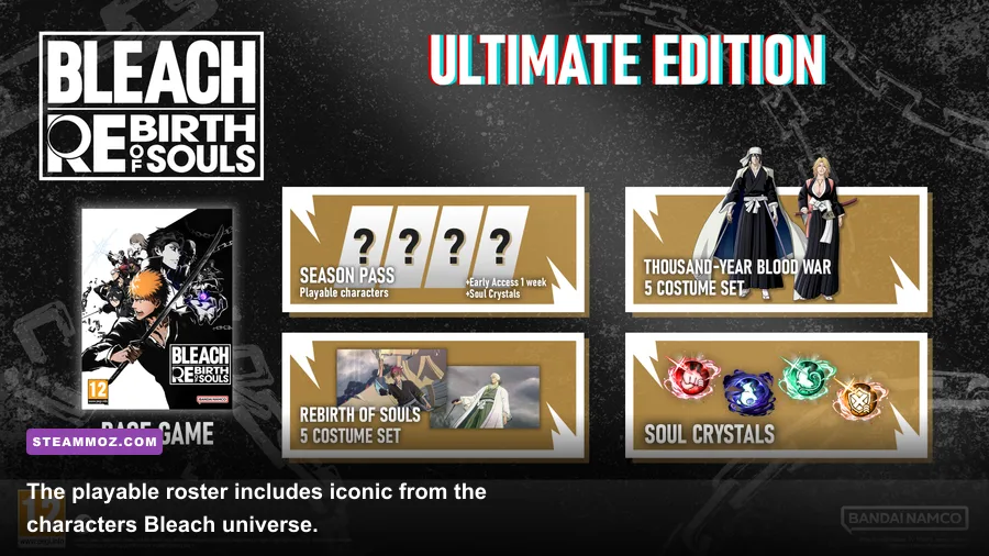 BLEACH Rebirth of Souls character selection screen