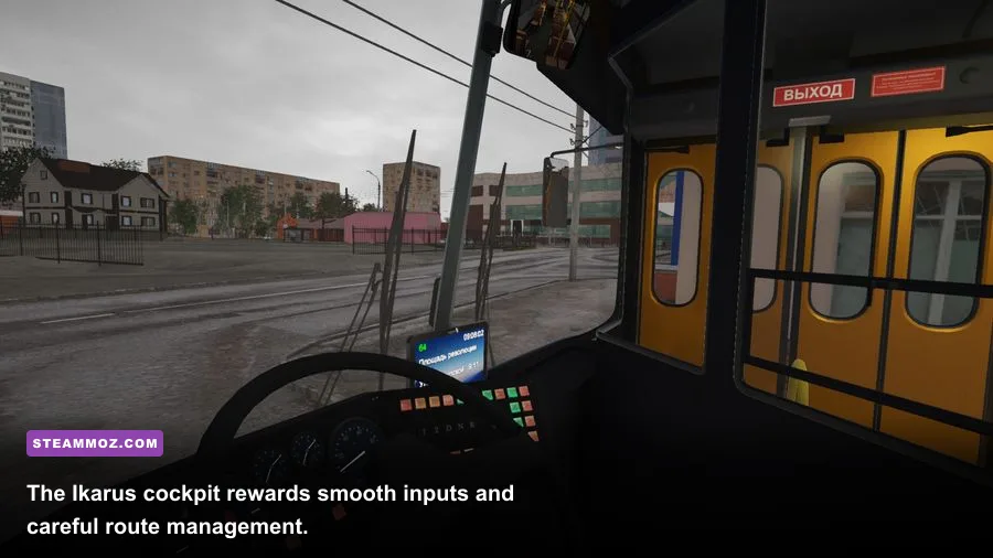 Ikarus 280 cockpit and dashboard in Bus Driver Simulator Hungarian Legend