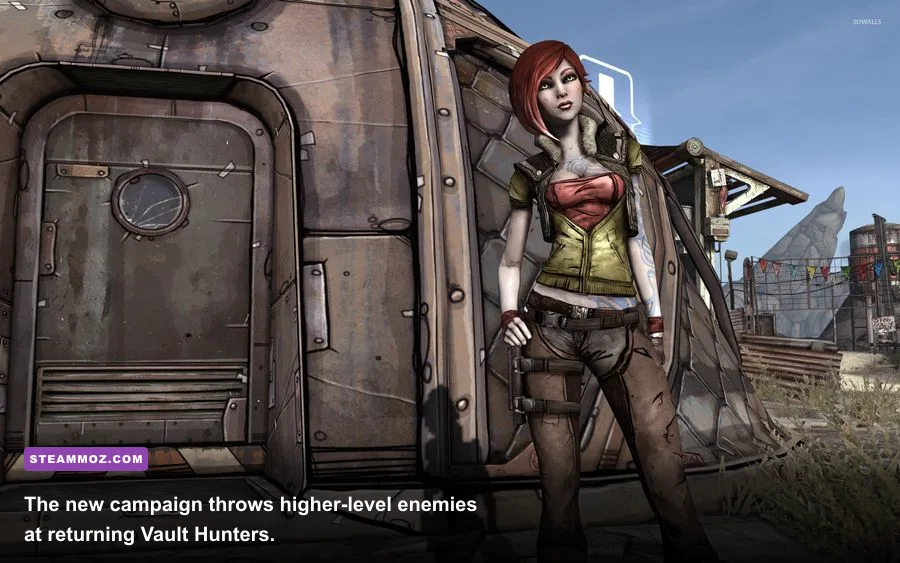 Vault Hunter fighting enemies in the Commander Lilith and the Fight for Sanctuary campaign