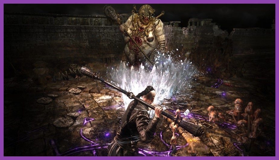 Path of Exile 2 character destroying large monster packs during campaign leveling
