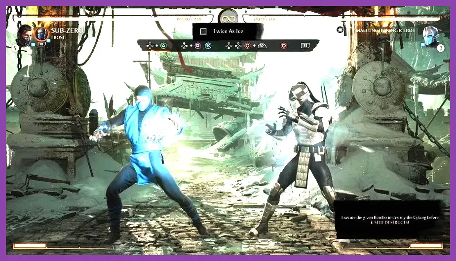 Sub Zero using defensive ice abilities in Mortal Kombat 1
