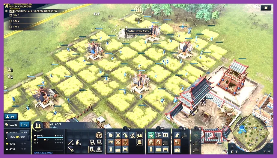 Chinese Imperial Officer collecting gold taxes in Age of Empires 4