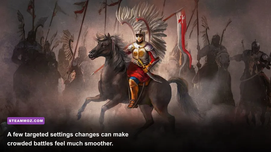 Cossacks 3 graphics settings menu showing resolution and visual options