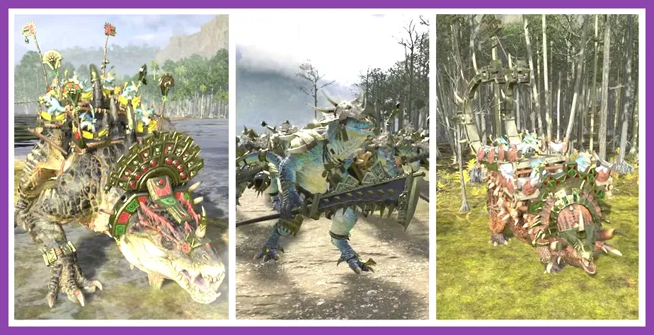 High Elf and Lizardmen armies combining elite infantry magic and monsters