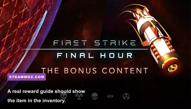 First Strike Final Hour inventory interface displaying collectible rewards
