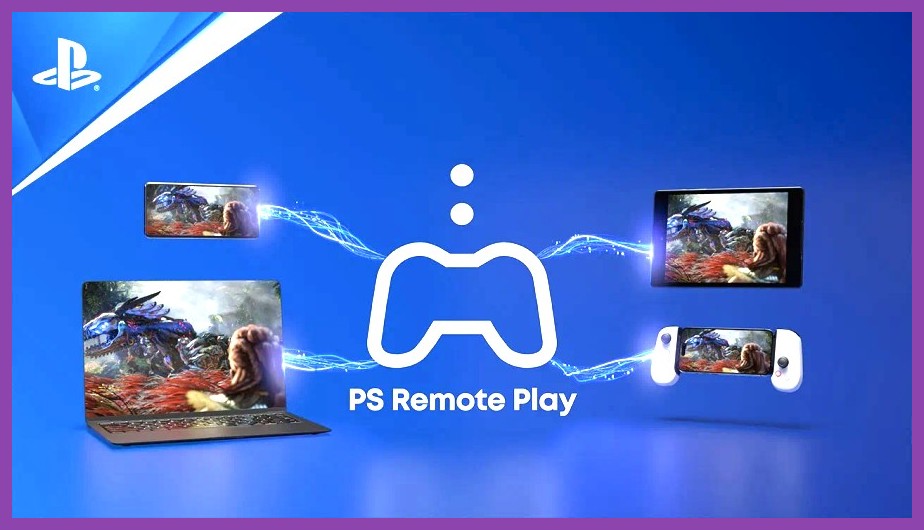 PS Remote Play mobile app running PS5 game with physical controller