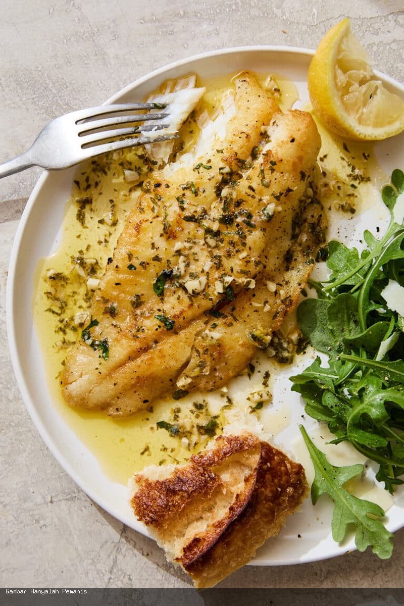 Ikan dengan Saus Lemon Mentega yang Lezat