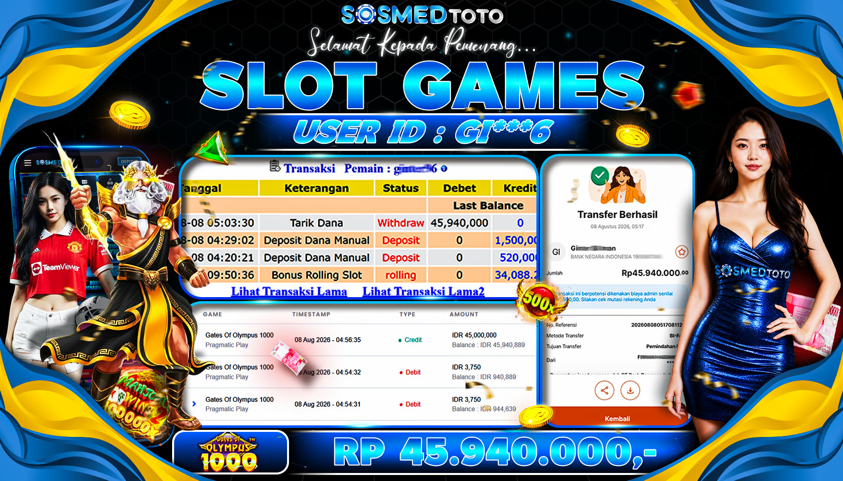 SOSMEDTOTO JACKPOT SLOT 45.9 JT LUNASS !