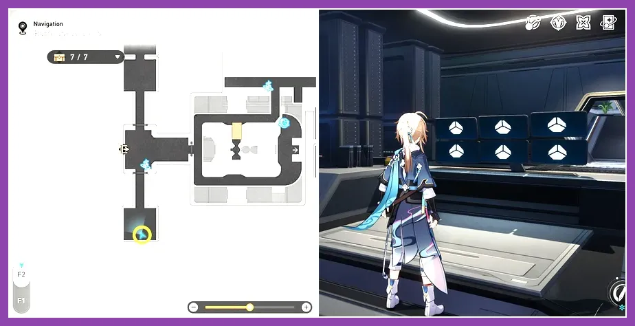 Herta Space Station map area in Honkai Star Rail
