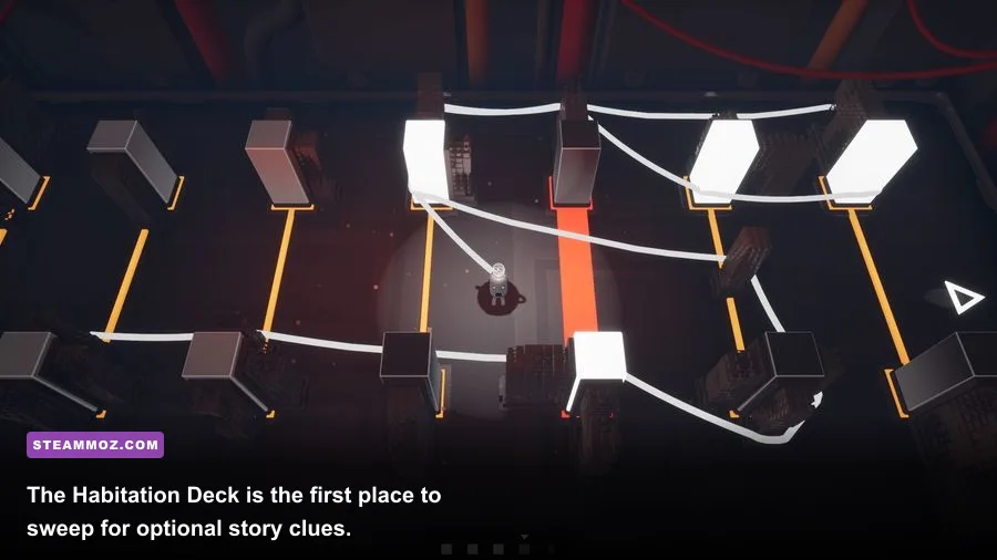 Filament Habitation Deck puzzle room with cable and blocks