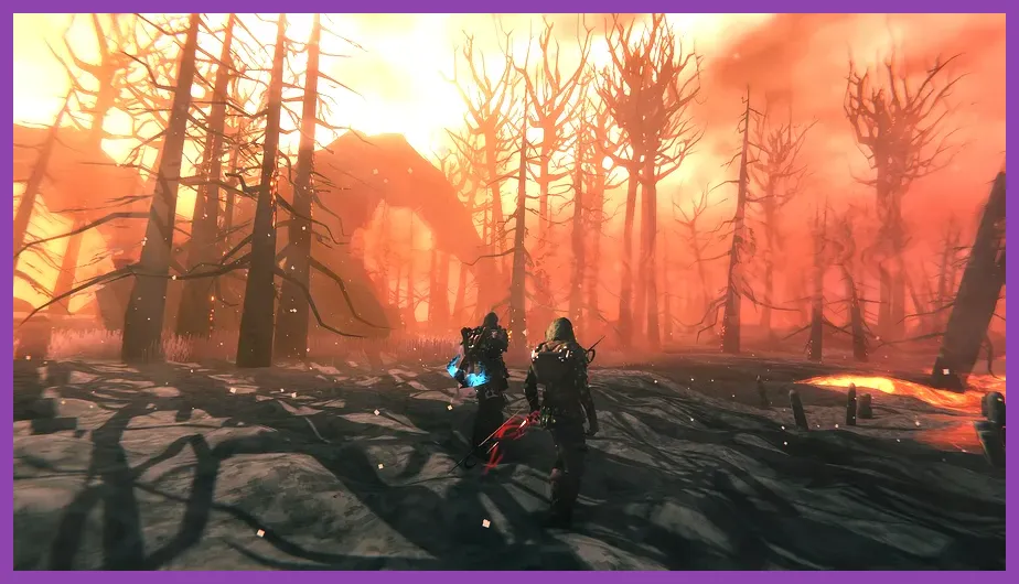 Valheim Ashlands burning biome atmosphere