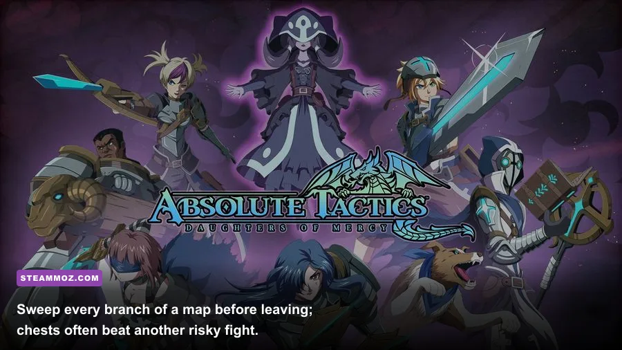 Treasure chest and gold reward in Absolute Tactics Daughters of Mercy