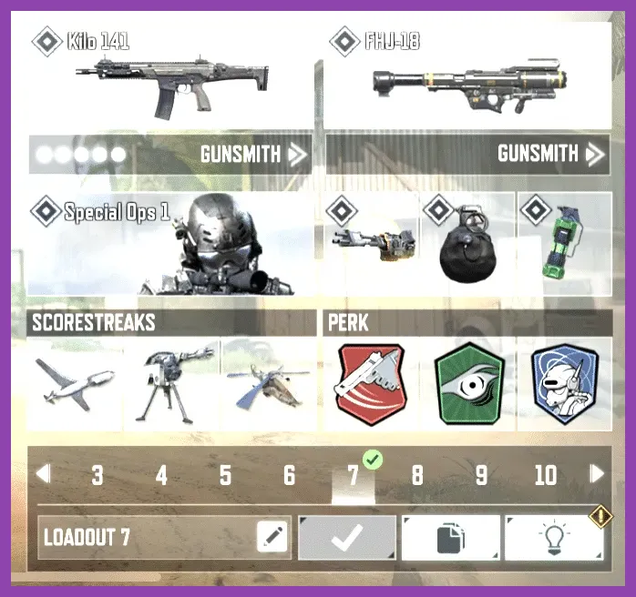 Perk loadout configuration for endgame builds in COD Mobile