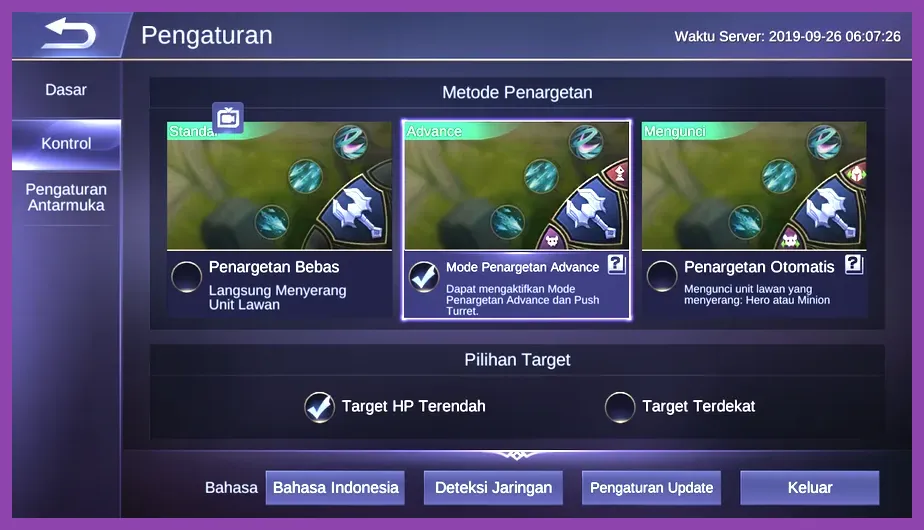 Mapping tool overlay interface showing button mapping for mobile MOBA