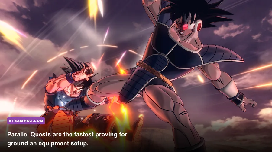 Dragon Ball Xenoverse 2 Parallel Quest boss battle against Goku and Vegeta