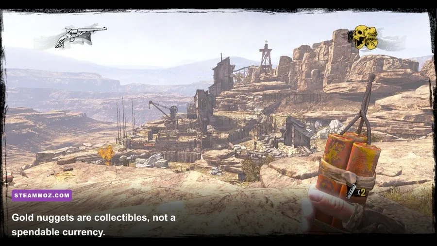 Gold nugget collectible hidden in Call of Juarez Gunslinger