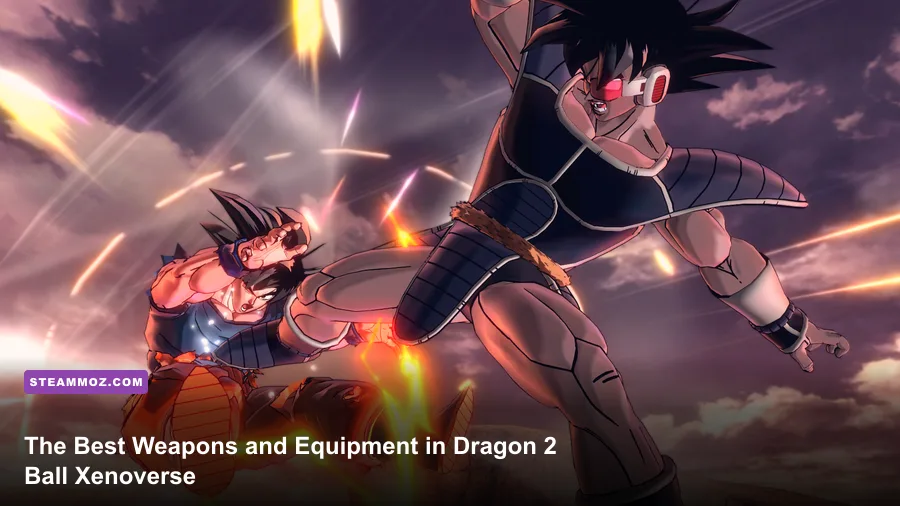 Dragon Ball Xenoverse 2 custom character fighting in a dramatic battle
