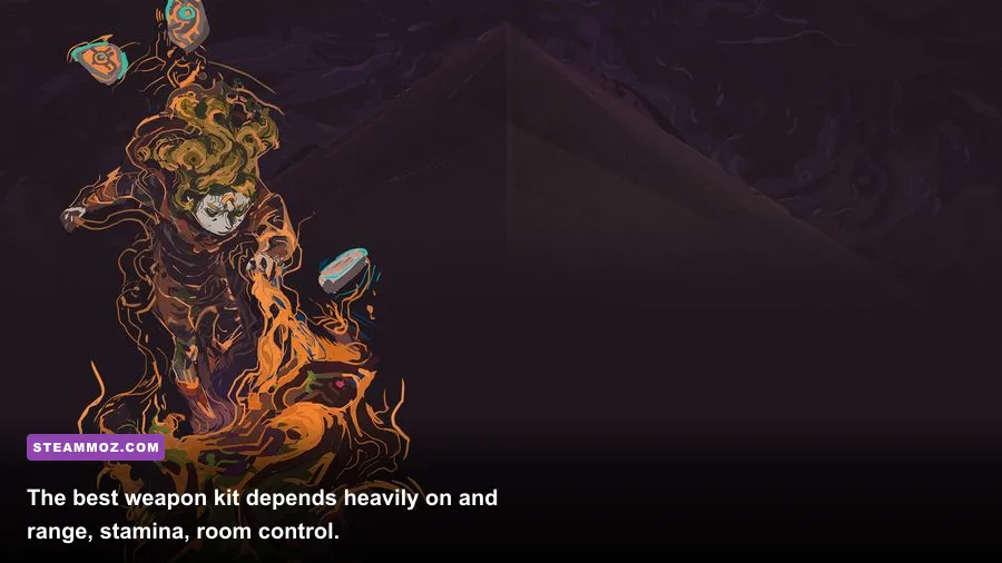 Children of Morta family members using sword bow daggers gauntlets staff and hammer