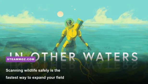 In Other Waters gameplay showing the submarine scanning an unknown alien sea creature