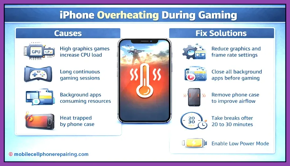 smartphone managing heat during mobile gaming session