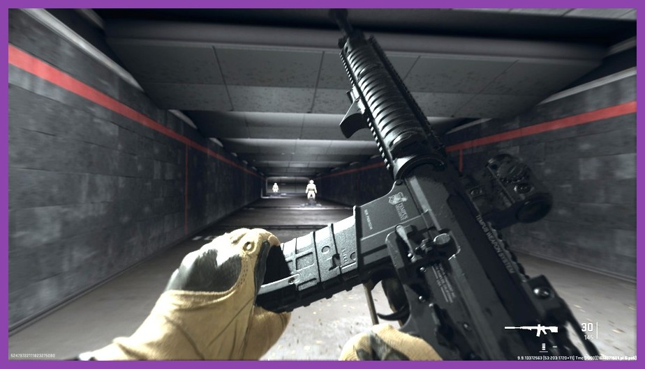Modern Warfare 2 M4 Assault Rifle modified with meta attachments in action