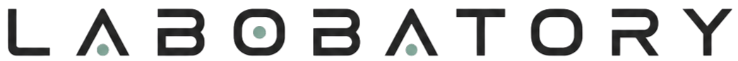 Labobatory, logo bubble tea dan boba drinks