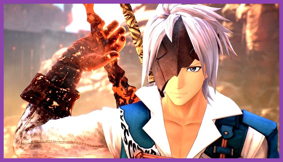 Tales of Arise battle screen with explosive anime spell effects