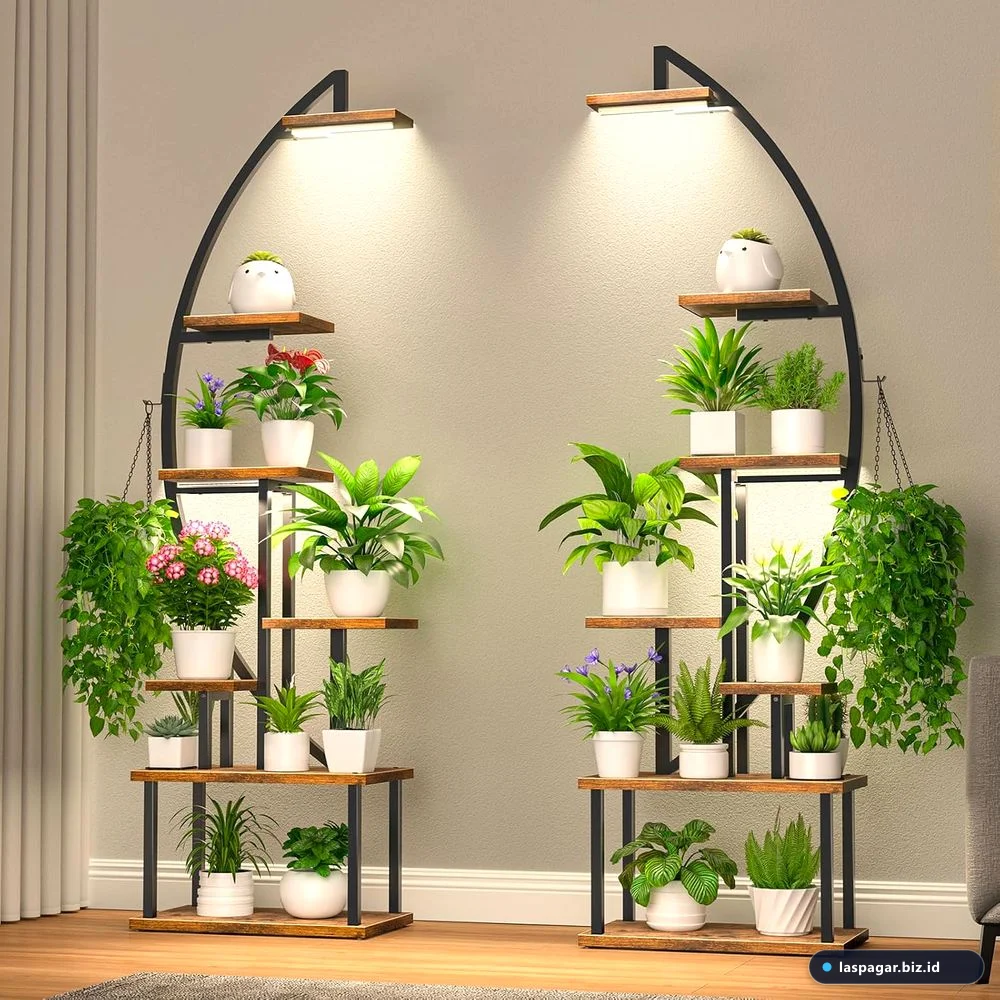 koleksi model standing planter besi minimalis indoor dan outdoor