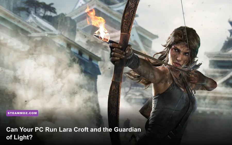 Lara Croft and the Guardian of Light exploring jungle ruins in an HD PC gameplay screenshot
