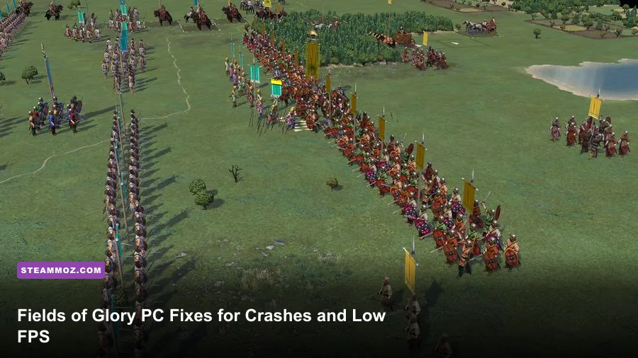 Fields of Glory II battle running on PC with ranked ancient armies