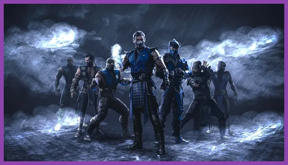 Sub-Zero and Scorpion fighting in Mortal Kombat 1