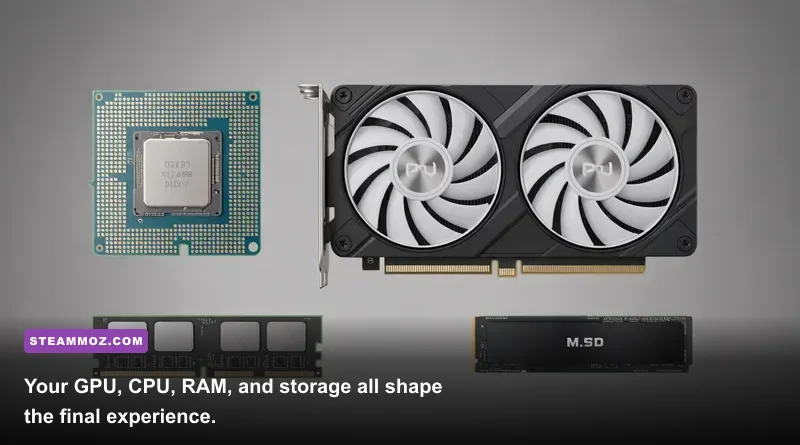Gaming PC components compared for system requirement testing