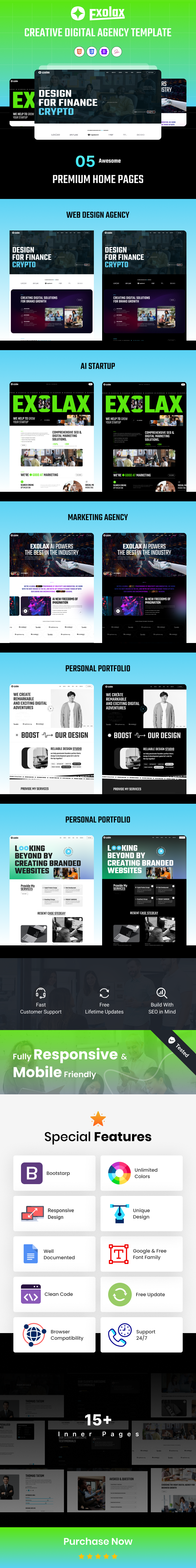 Exolax - Creative Digital Agency Template