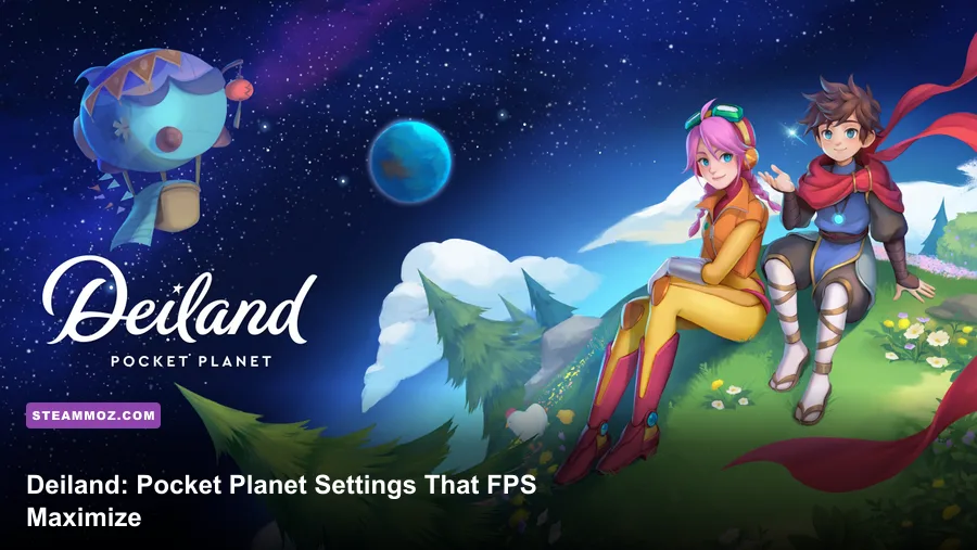 Deiland Pocket Planet floating planet village with trees and buildings
