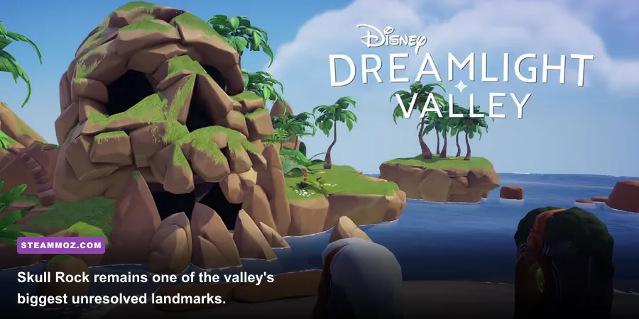 Skull Rock island mystery off Dazzle Beach in Disney Dreamlight Valley