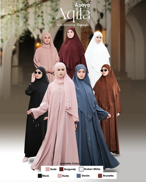 Pilihan warna Aqila Abaya