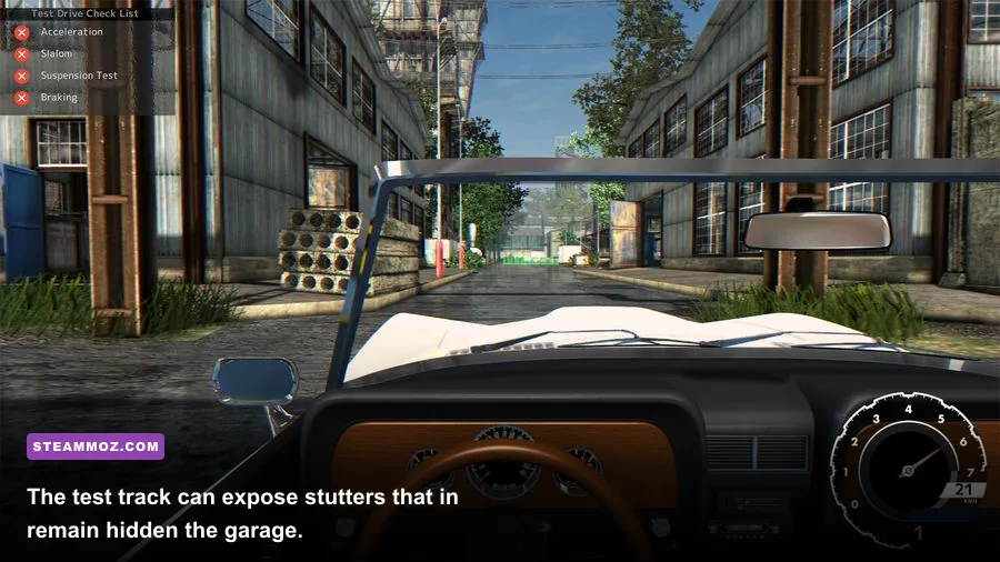 Car Mechanic Simulator 2015 car driving on the test track