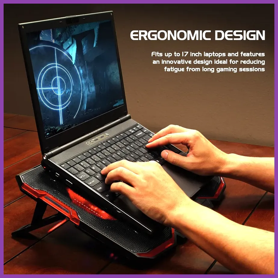 Low-end gaming laptop with cooling stand and hardware upgrade for PC games