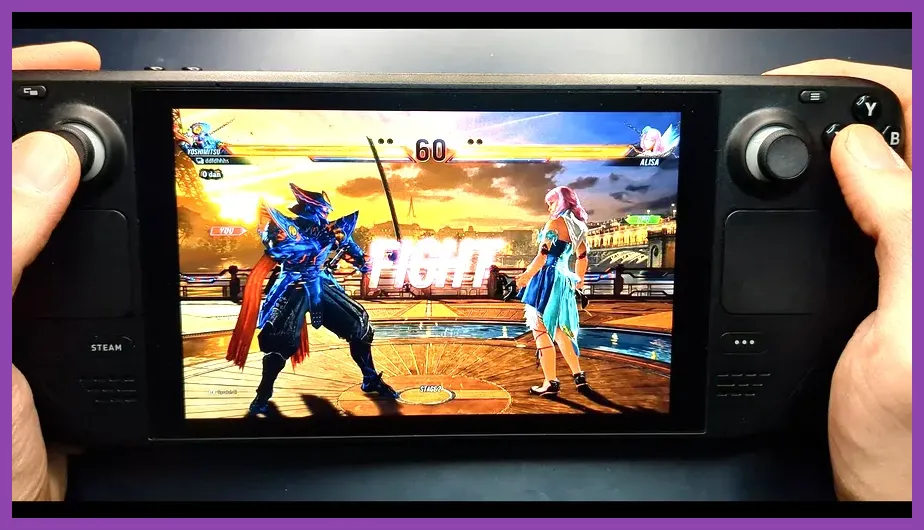 Tekken 8 running on Steam Deck at 60 FPS with optimized settings