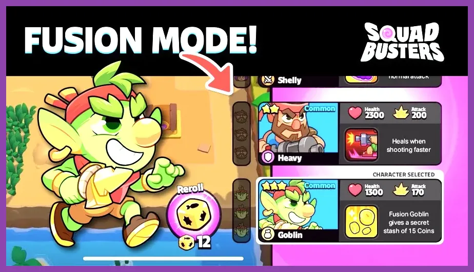 Squad Busters fused character upgrade visualization