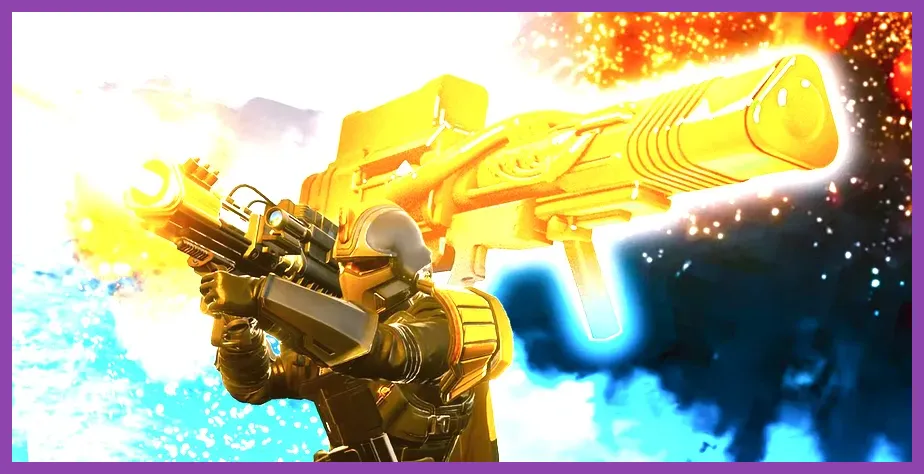 Helldiver utilizing the SH-32 Shield Generator Pack and LAS-99 Quasar Cannon.