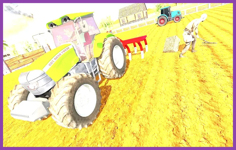 Farming Simulator mobile realistic tractor and field work