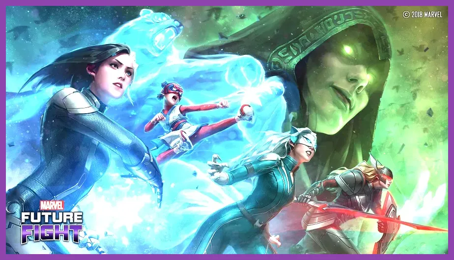 Marvel Future Fight Dispatch Mission map with stages and dispatch teams
