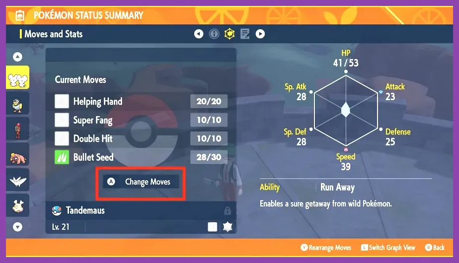 Pokemon GO moveset upgrade screen displaying fast attacks