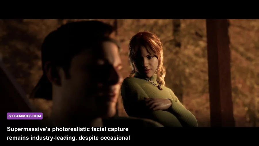 Detailed close-up facial capture of characters in The Quarry highlighting photorealistic expressions