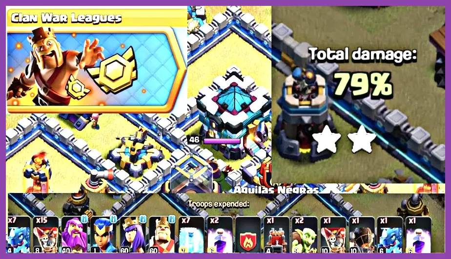 Clash of Clans Clan War League map and layout