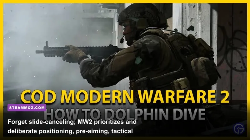 Operator performing a dolphin dive behind cover in Call of Duty Modern Warfare 2