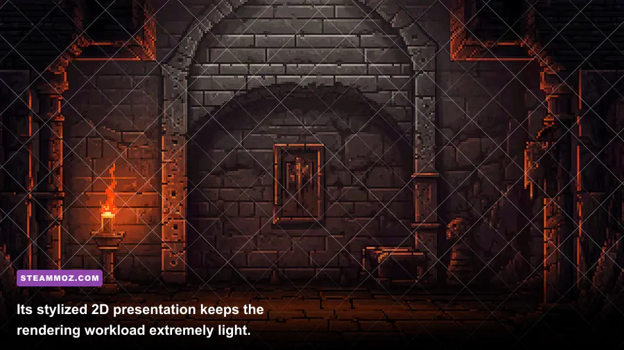Dungeon Rushers pixel art heroes exploring a dungeon