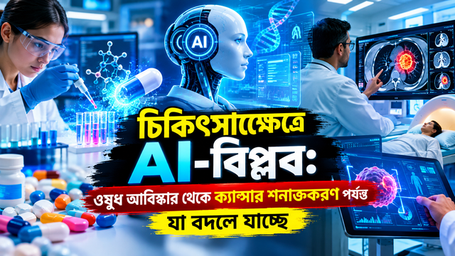 চিকিৎসাক্ষেত্রে AI-বিপ্লব: ওষুধ আবিষ্কার থেকে ক্যান্সার শনাক্তকরণ পর্যন্ত যা বদলে যাচ্ছে ।